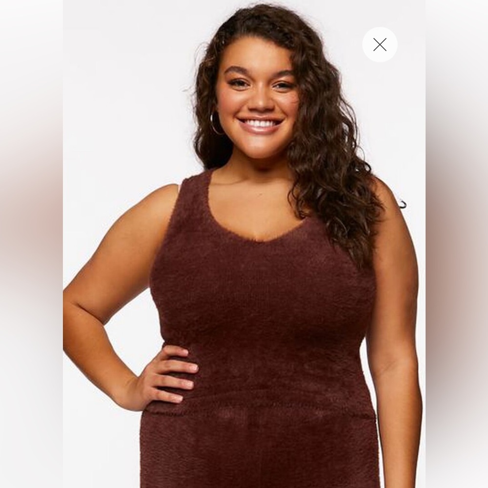 NWT! Plus Size Fuzzy Sweater-Knit Sleeveless Top 1X